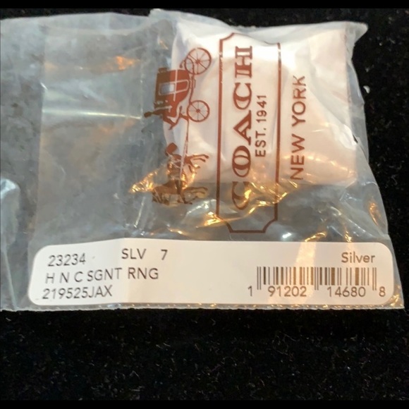 Coach Horse And Carriage Signet Ring - Picture 3 of 7